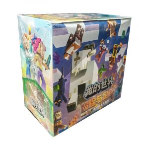 Блок с коллекционными карточками-бустерами по игре "Майнкрафт" 7 (30 бустеров, 90 карточек)