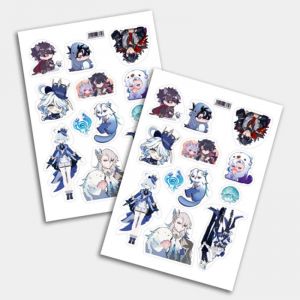 Стикеры А5 для ручной вырезки №0138 "Геншин"