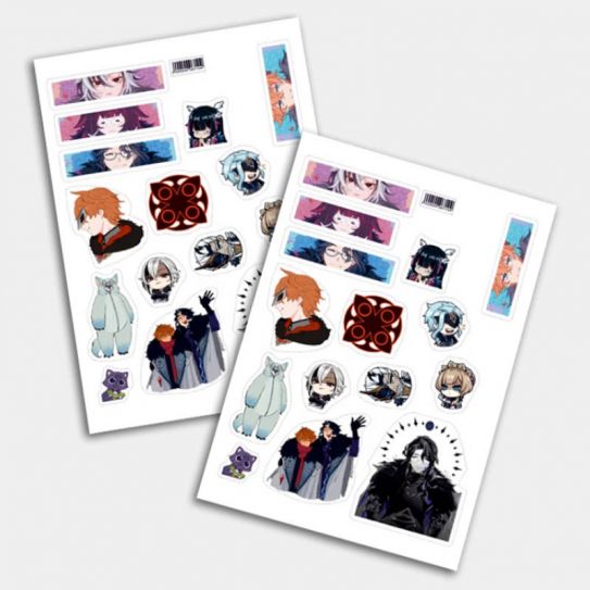 Стикеры А5 для ручной вырезки №0139 "Геншин"