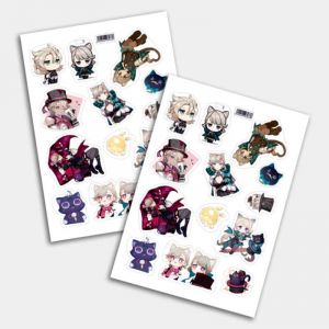 Стикеры А5 для ручной вырезки №0140 "Геншин"