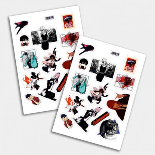 Стикеры А5 для ручной вырезки №0144 "Человек-Бензопила"