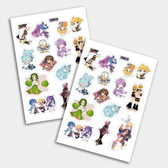 Стикеры А5 для ручной вырезки №0149 "Вокалоиды"