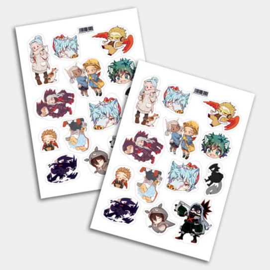 Стикеры А5 для ручной вырезки №0157 "Геройка"