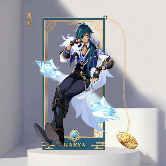 Металлические закладки Боги Инпакт (8 на 3,5 см) 027 Kaeya