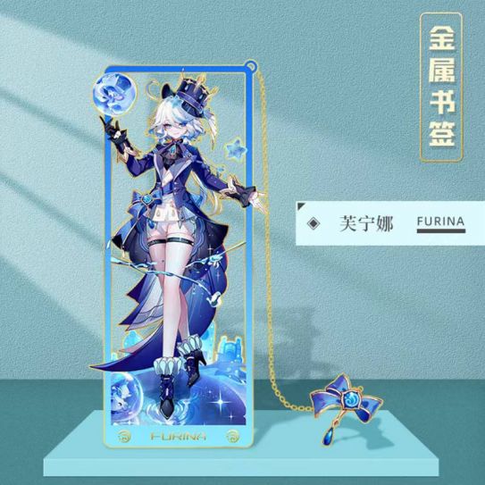 Металлические закладки Боги Инпакт (8 на 3,5 см) 043 Furina (1)