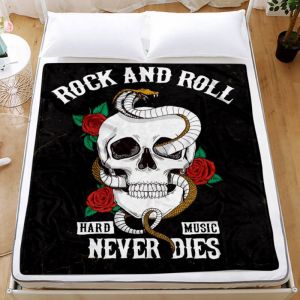 Плед 150х200 Рок Череп и змея 12