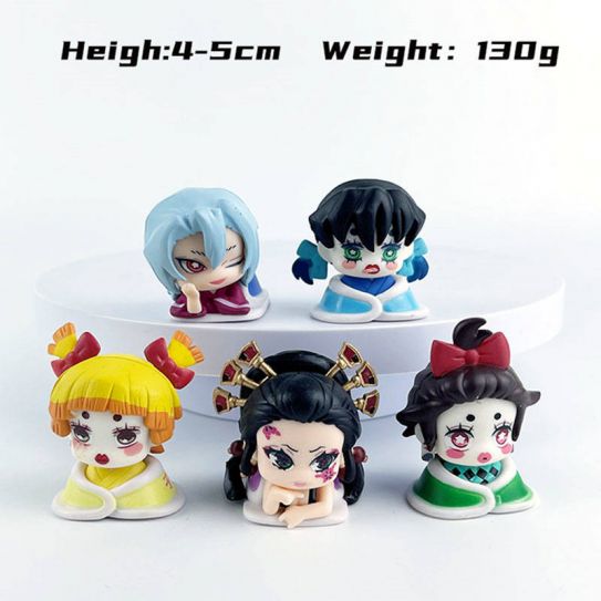 Набор аниме фигурок из 5-и штук Клинок рассекающий демонов Квартал красных фонарей