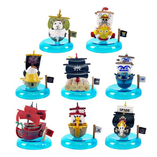 Набор аниме фигурок из 8-и штук Ван Пис Корабли пиратов