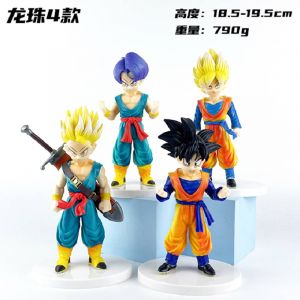 Набор аниме фигурок из 4-х Драконий жемчуг Dragon Ball - Гоку, Вегета, Кабба 19 см (цветная коробка)