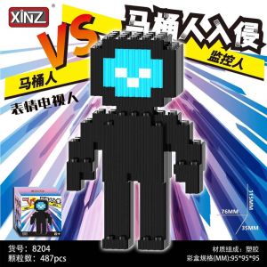 3Д конструктор из мини блоков XINZ Скибиди Туалет 1 (487 блока)