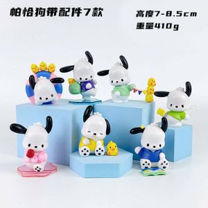 Набор аниме фигурок из 7-и штук Kuromi My Melody 2 собачки (8 см.)