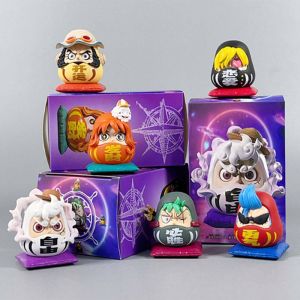 Набор аниме фигурок из 6-и штук Ван Пис чиби-яйца 2 (цветные коробки)