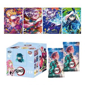 Блок с коллекционными карточками-бустерами Лезвие разрезающее демонов 27 (10 бустеров, 40 карточек)