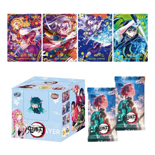 Блок с коллекционными карточками-бустерами Лезвие разрезающее демонов 27 (10 бустеров, 40 карточек)