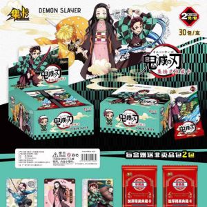 Блок с коллекционными карточками-бустерами Лезвие разрезающее демонов 28 (32 бустера, 96 карточек)