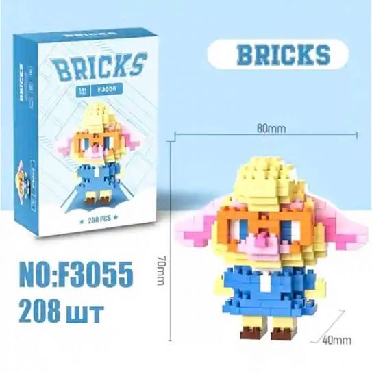 3Д конструктор из мини блоков BRICKS Зверополис 4 Мисс Барашкинс