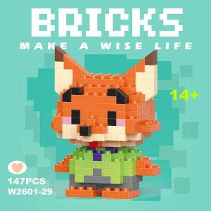 3Д конструктор из мини блоков BRICKS Зверополис 9 Ник Уайлд
