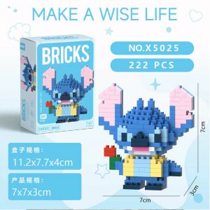 3Д конструктор из мини блоков BRICKS Стич 4