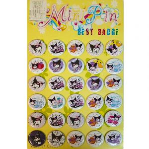 Набор значков на листе 30 штук 45мм Куроми