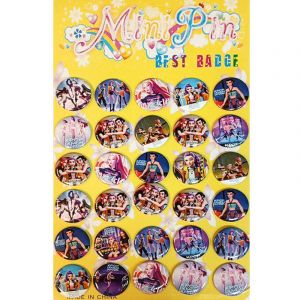 Набор значков на листе 30 штук 45мм K-POP Охотницы на демонов