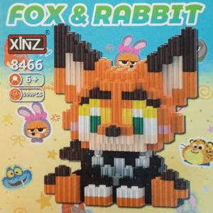 3Д конструктор из мини блоков XINZ Зверополис 14 Ник Уайлд (599 блока)