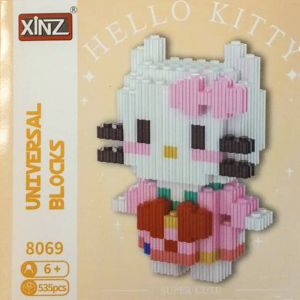 3Д конструктор из мини блоков XINZ Хелоу Китти 3 желт. короб (535 блока)