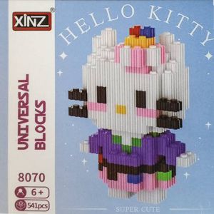 3Д конструктор из мини блоков XINZ Хелоу Китти 4 синяя короб (541 блока)