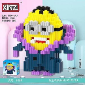 3Д конструктор из мини блоков XINZ Миньон 2 в плаще гол. короб (682 блока)
