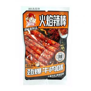 Снек соевый QIAO CAI LANG с вкусом СЛАДКО-ОСТРОЙ ГОВЯДИНЫ 38гр/20шт/12бл (240ШТ*КОР)