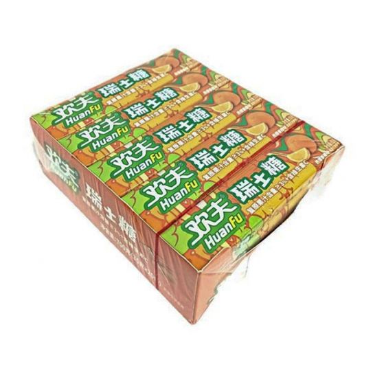 Жевательная конфета HUAN FU вкус АПЕЛЬСИНА 35гр/20шт/15бл