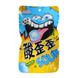 Леденцовые конфеты HONGTAIJI с  кислым вкусом черники 20гр/20п/14бл