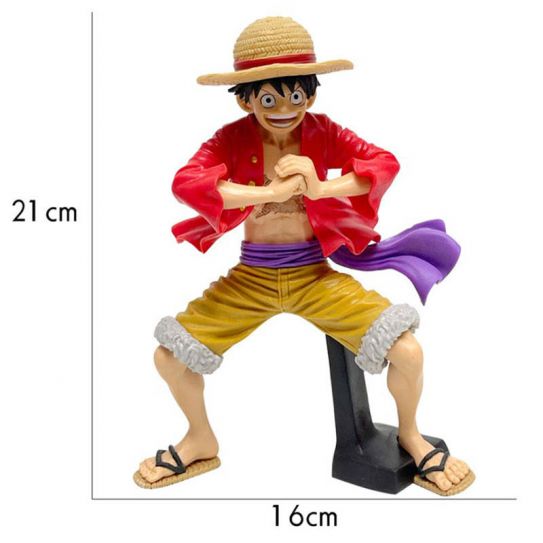 Аниме фигурка Ван пис Луффи готов к удару и в шляпе (21 см.)