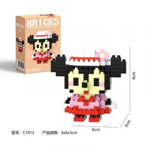 3Д конструктор из мини блоков BRICKS Мышь 2 (беж.кор)