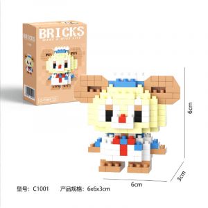 3Д конструктор из мини блоков BRICKS Мышь 3 (корич.кор)