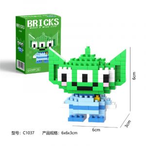 3Д конструктор из мини блоков BRICKS История игрушек 1 Инопланетянин (зел.кор)