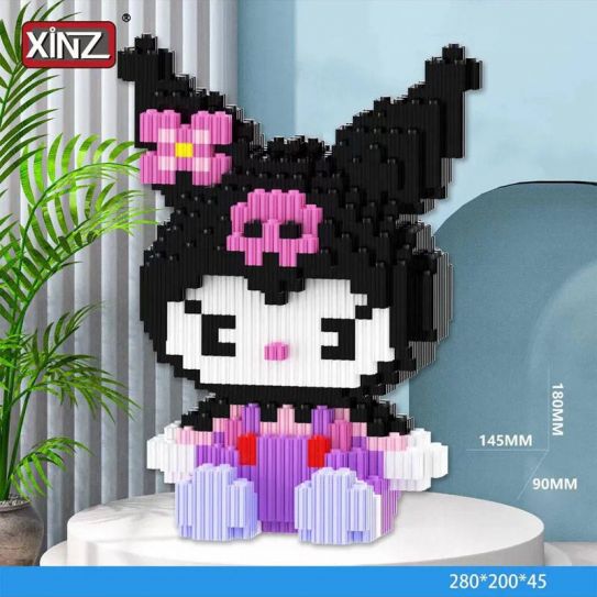 Конструктор из блоков Хеллоу Китти Куроми 2 сидит (1541 блока, 18х14х8см)