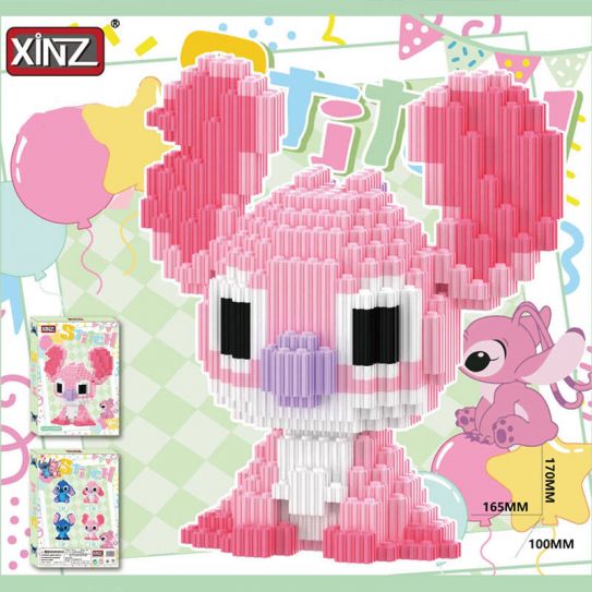 Конструктор из блоков Стич 1 Ангел сидит (1516 блока, 17х16х10см)