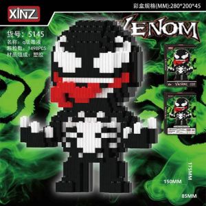 Конструктор из блоков Веном 1 зел.кор (1498 блока, 17х15х8см)