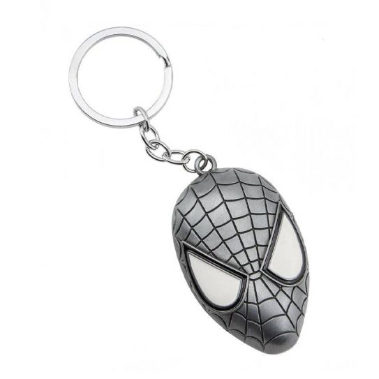 Брелок металлический Человек паук 2 серый