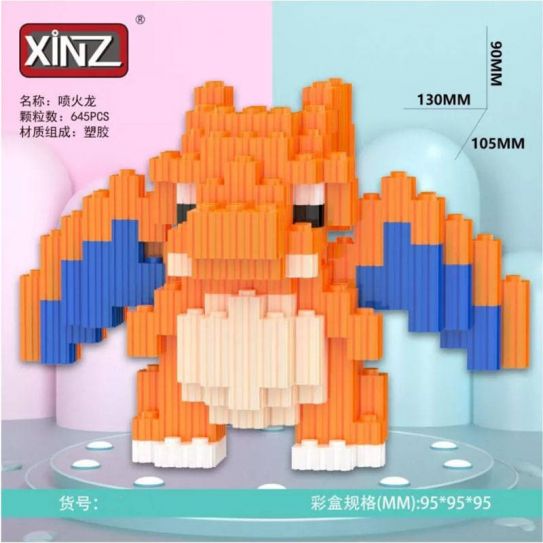 3Д конструктор из мини блоков XINZ Покемон 2 (645 блока)