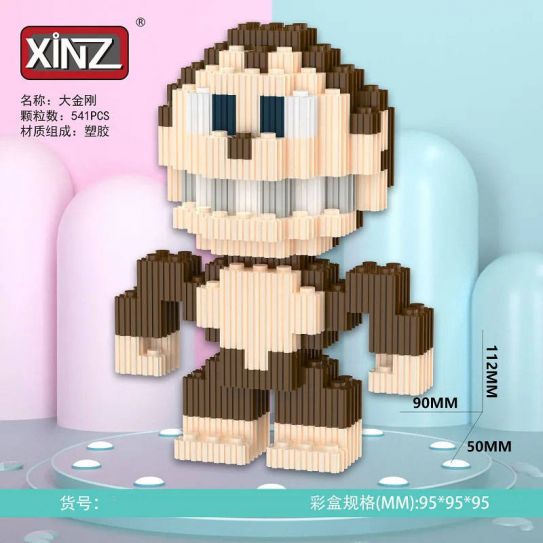 3Д конструктор из мини блоков XINZ Марио 3 обезьяна (541 блока)