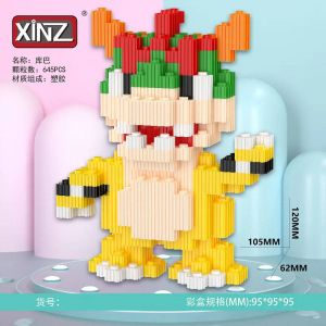 3Д конструктор из мини блоков XINZ Марио 4 динозавр (645 блока)