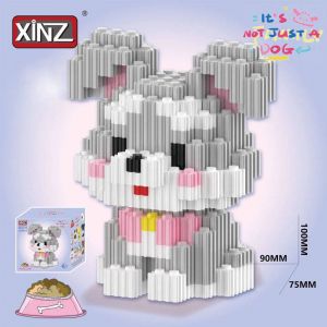 3Д конструктор из мини блоков XINZ Пес 1 (639 блока)