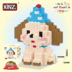 3Д конструктор из мини блоков XINZ Пес 3 (590 блока)