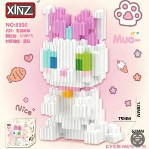 3Д конструктор из мини блоков XINZ Кошка 2 (672 блоков)