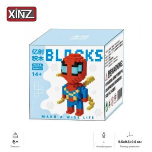 3Д конструктор из мини блоков XINZ Человек Паук 4 (600 блоков)