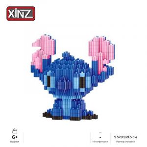 3Д конструктор из мини блоков XINZ Стич 2 стоит (785 блока)