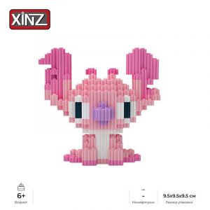 3Д конструктор из мини блоков XINZ Стич 5 Ангел сидит (785 блока)