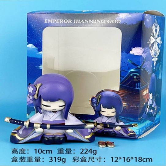 Аниме фигурка Боги инпакт -  Райден 10 см. (цветная коробка)