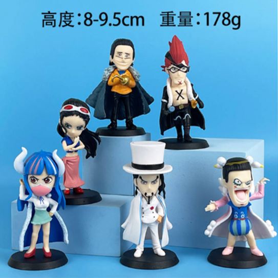 Набор аниме фигурок из 6-ти штук Ван Пис 8-9-,5 см. (пластиковый пакет)
